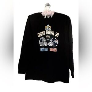 DENVER BRONCOS SUPERBOWL CHAMPS 2015 LONG SLEEVE GRAY T-SHIRT YOUTH XL/WOMEN S-M